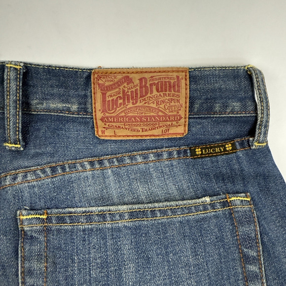 Lucky Brand Vintage Straight Denim Blue Jeans Tag Sz 34 (Actual 37x34) Cotton - Picture 9 of 15